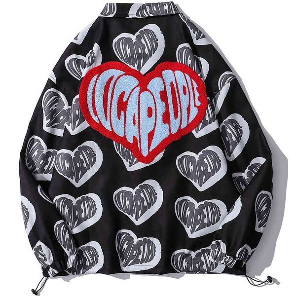 men's jackets aolamegs jacket men heart patch print drawstring turn-down collar cargo coat autumn oversize vintage harajuku fashion str, Black;brown
men's jackets aolamegs jacket men heart patch print drawstring turn-down collar cargo coat autumn oversize vintage harajuku fashion str, Black;brown