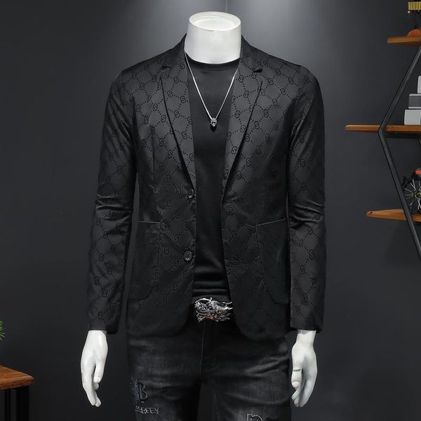 men's suits & blazers 2021 flocking casual suit jacket men wedding business blazer slim fit masculine street wear social clothi, White;black
men's suits & blazers 2021 flocking casual suit jacket men wedding business blazer slim fit masculine street wear social clothi, White;black