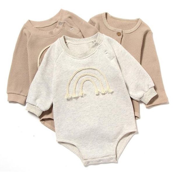 spring autumn newborn long sleeve pure color baby boy girl rompers clothes 210315, Blue
spring autumn newborn long sleeve pure color baby boy girl rompers clothes 210315, Blue