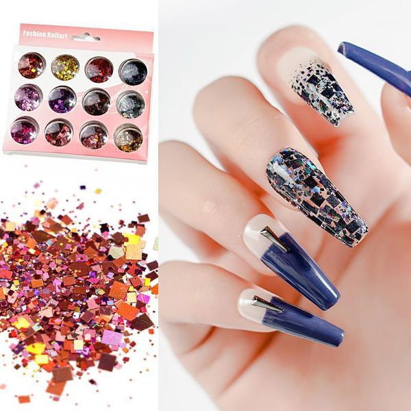 nail 12 grids sequins mix iridecent chuncky glitter flakes irregular colors(one set) for art/craft manicure set1, Silver;gold
nail 12 grids sequins mix iridecent chuncky glitter flakes irregular colors(one set) for art/craft manicure set1, Silver;gold