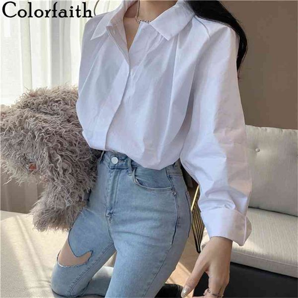 spring summer women's blouse turn-down collar single-breasted loose elegant casual wild white bl0560 210427
spring summer women's blouse turn-down collar single-breasted loose elegant casual wild white bl0560 210427