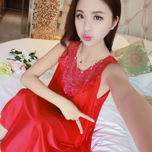women's sleepwear women robe silk satin rot night dress sleeveless bathrobe nighties nightwear wholesale ladies nightdress homewear1, Black;red
women's sleepwear women robe silk satin rot night dress sleeveless bathrobe nighties nightwear wholesale ladies nightdress homewear1, Black;red