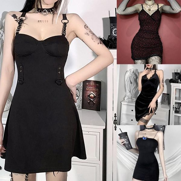 casual dresses y2k dress gothic women little black slim ladies pure color butterfly sling summer trendy bodycon, Black;gray
casual dresses y2k dress gothic women little black slim ladies pure color butterfly sling summer trendy bodycon, Black;gray