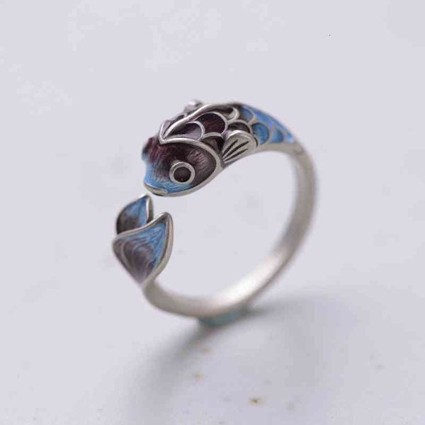 band rings golden deer king s925 silver style thai women's matte national classic braised blue carp ring
band rings golden deer king s925 silver style thai women's matte national classic braised blue carp ring
