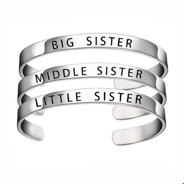 bangle women bracelet cuff bracelets man letter bangles big middle little sister jewellery hand made couples fashion trendy pulseras, Black
bangle women bracelet cuff bracelets man letter bangles big middle little sister jewellery hand made couples fashion trendy pulseras, Black