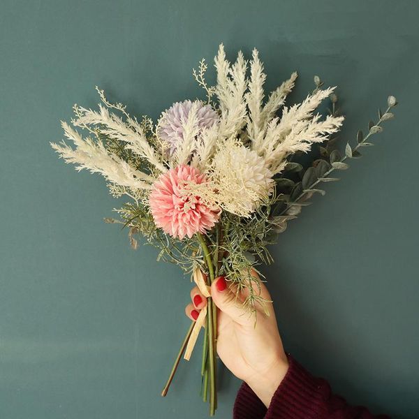 decorative flowers & wreaths wedding bouquet artificial silk crabapple flower bridesmaid white purple pompom eucalyptus leaf supplies
decorative flowers & wreaths wedding bouquet artificial silk crabapple flower bridesmaid white purple pompom eucalyptus leaf supplies