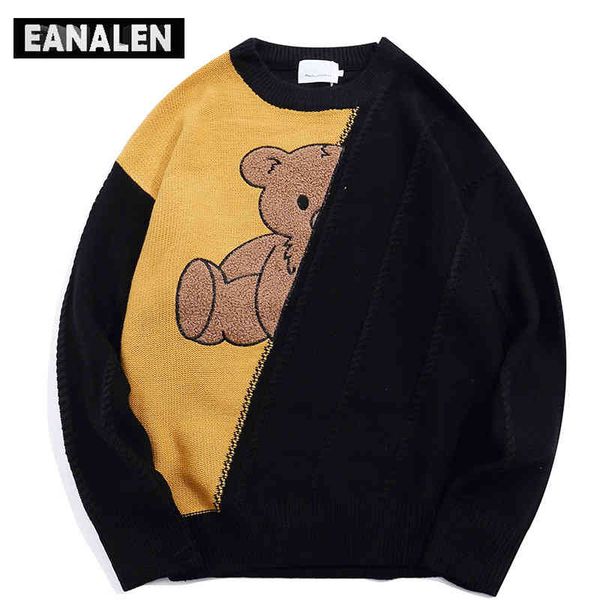 harajuku retro patchwork bear men's hip hop rock leisure warm cartoon anime pullover women jumper ugly sweater, Black
harajuku retro patchwork bear men's hip hop rock leisure warm cartoon anime pullover women jumper ugly sweater, Black