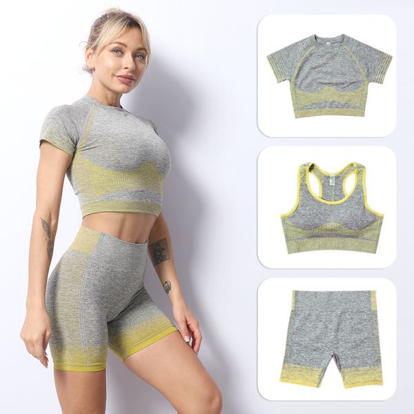 tracksuits gymshark 3pcs womens vital seamless yoga set workout sports wear gym clothes shirts short sleeve crop shorts bra high waist leggi, Gray
tracksuits gymshark 3pcs womens vital seamless yoga set workout sports wear gym clothes shirts short sleeve crop shorts bra high waist leggi, Gray