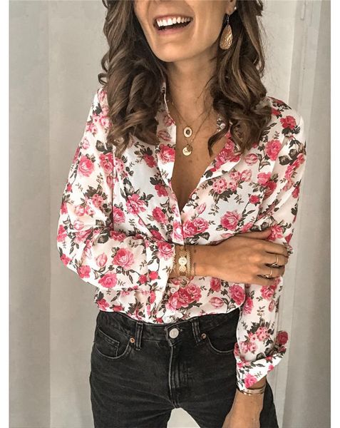 women's blouses & shirts women long sleeve tunic floral dot print shirt outwear ol buttons v-neck blouse summer 3pw6, White
women's blouses & shirts women long sleeve tunic floral dot print shirt outwear ol buttons v-neck blouse summer 3pw6, White