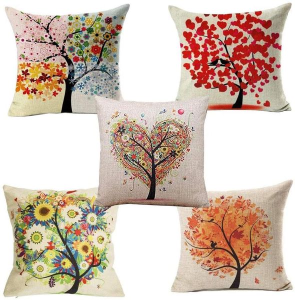 pillow case 5pcs vintage colorful trees print linen blend 45cm cushion cover bed car decoration
pillow case 5pcs vintage colorful trees print linen blend 45cm cushion cover bed car decoration
