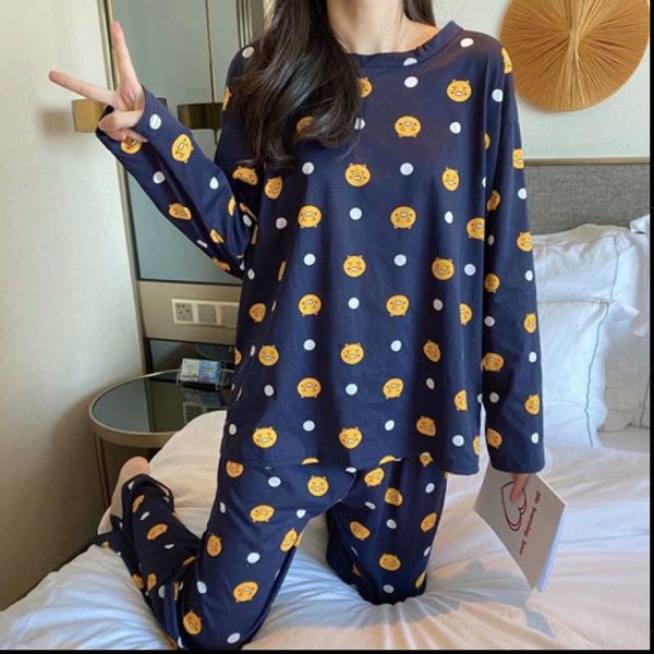 pajamas set autumn cute womens sleepwears cartoon print pajama two pieces long sleeve sleepwear woman home clothes for girl, Black;red
pajamas set autumn cute womens sleepwears cartoon print pajama two pieces long sleeve sleepwear woman home clothes for girl, Black;red