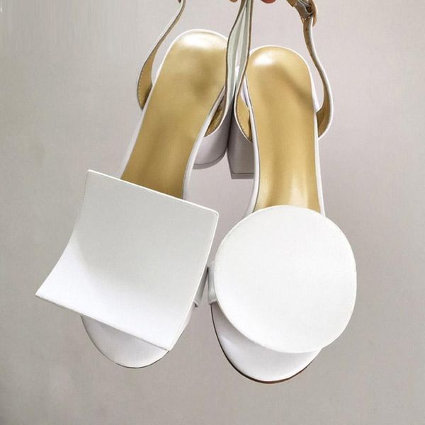 fashion square circle asymmetry high heels sandals women summer party orthopedic shoes white individuality footwear zaptos mujer, Black
fashion square circle asymmetry high heels sandals women summer party orthopedic shoes white individuality footwear zaptos mujer, Black