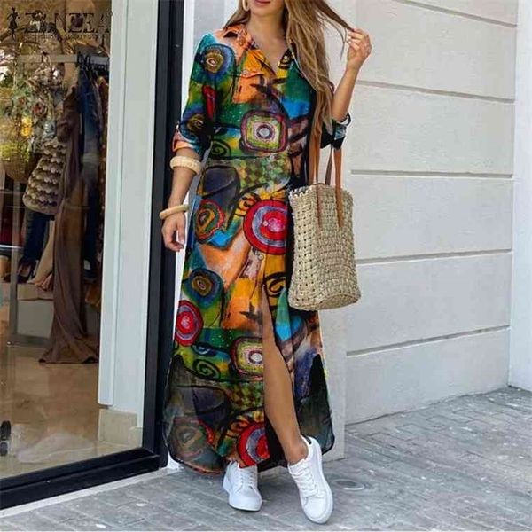 elegant women maxi shirt dress casual floral printed robe longue zanzea autumn vintage ladies long sleeve vestidos plus size 5xl, Black;gray
elegant women maxi shirt dress casual floral printed robe longue zanzea autumn vintage ladies long sleeve vestidos plus size 5xl, Black;gray