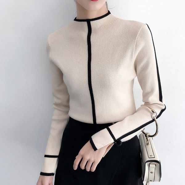 women's sweaters women sweater soft korean style skinny winter turtleneck casual thick bodycon basic long sleeve pullovers femme, White;black
women's sweaters women sweater soft korean style skinny winter turtleneck casual thick bodycon basic long sleeve pullovers femme, White;black