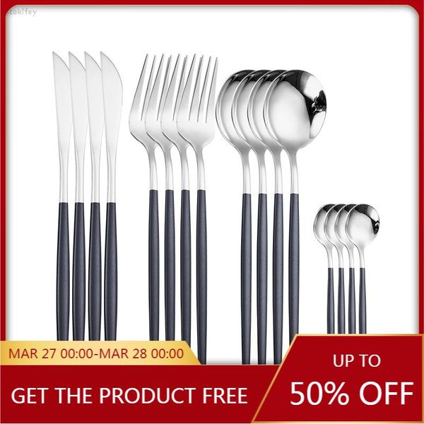 dinnerware sets stainless steel cutlery set tableware dinner knife fork spoon black silver travel drop
dinnerware sets stainless steel cutlery set tableware dinner knife fork spoon black silver travel drop