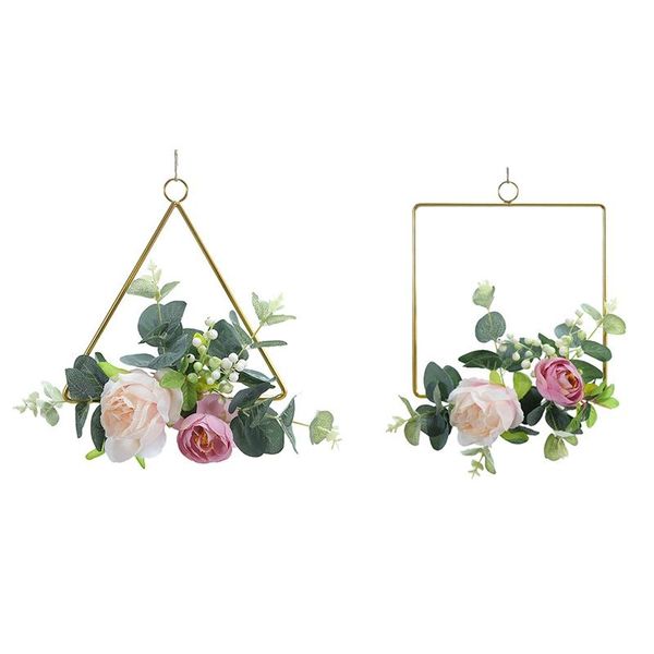 decorative flowers & wreaths 2 pcs wreath garland artificial rose metal ring hoop for wedding nursery wall decor, triple-cornered square
decorative flowers & wreaths 2 pcs wreath garland artificial rose metal ring hoop for wedding nursery wall decor, triple-cornered square