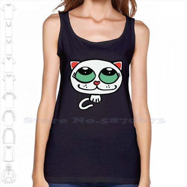 cute kitty custom funny tank sleeveless vest kitten cat cats white big eyes blue green, White;black
cute kitty custom funny tank sleeveless vest kitten cat cats white big eyes blue green, White;black