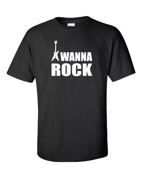 i wanna rock guitar concert show rocker rock and roll men's tee shirt 617, White;black
i wanna rock guitar concert show rocker rock and roll men's tee shirt 617, White;black