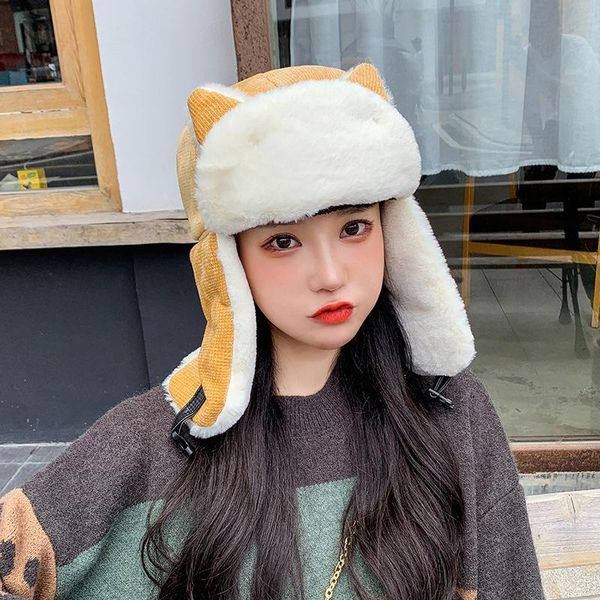 beanie/skull caps women warm earmuffs thicken ear-flapped hat winter cold-proof cotton cat ears cap 2021 russian, Blue;gray
beanie/skull caps women warm earmuffs thicken ear-flapped hat winter cold-proof cotton cat ears cap 2021 russian, Blue;gray