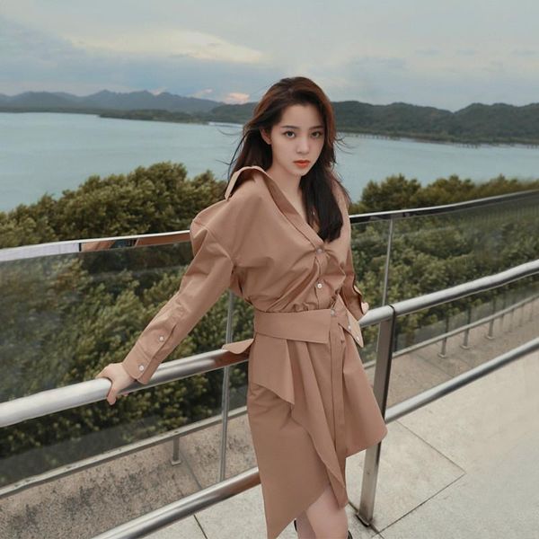 autumn winter long sleeve notched collar high waist pleated net splicing fake two pieces women asymmetry dress a2 casual dresses, Black;gray
autumn winter long sleeve notched collar high waist pleated net splicing fake two pieces women asymmetry dress a2 casual dresses, Black;gray