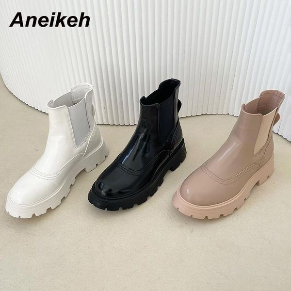 boots aneikeh women patent leather ankle fashion leisure elastic band sewing motorcycle thick bottom round toe shoes 2021 winter, Black
boots aneikeh women patent leather ankle fashion leisure elastic band sewing motorcycle thick bottom round toe shoes 2021 winter, Black