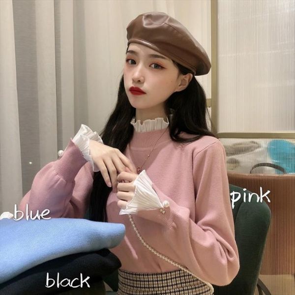 spring lace half women sweaters high collar slim paragraph bottoming solid colorthickening sweet and lovely, White;black
spring lace half women sweaters high collar slim paragraph bottoming solid colorthickening sweet and lovely, White;black