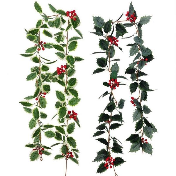 artificial holly leaf vine christmas red berry garland foliage decoration decorative flowers & wreaths
artificial holly leaf vine christmas red berry garland foliage decoration decorative flowers & wreaths