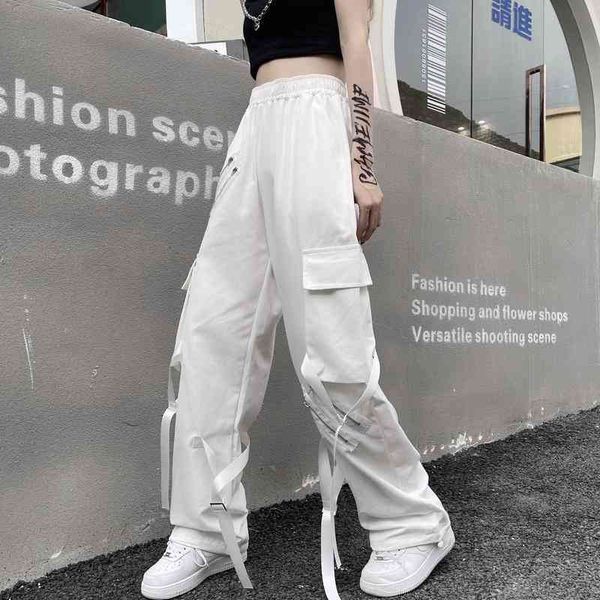 women's pants & capris gothic harajuku white cargo women high street style waist pockets wide leg hip hop black loose trousers fem, Black;white
women's pants & capris gothic harajuku white cargo women high street style waist pockets wide leg hip hop black loose trousers fem, Black;white