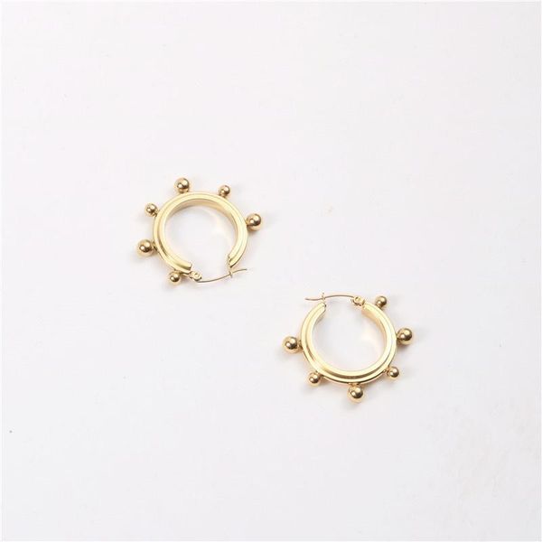 hoop & huggie stainless steel punk round earrings bead designer gift for women's design simple style fashion jewelry 2021 trend, Golden;silver
hoop & huggie stainless steel punk round earrings bead designer gift for women's design simple style fashion jewelry 2021 trend, Golden;silver