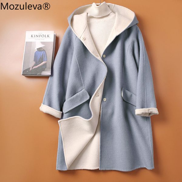 handmade woolen coat women's fashion hooded overcoat wool winter regular clothes for women 210427, Black
handmade woolen coat women's fashion hooded overcoat wool winter regular clothes for women 210427, Black