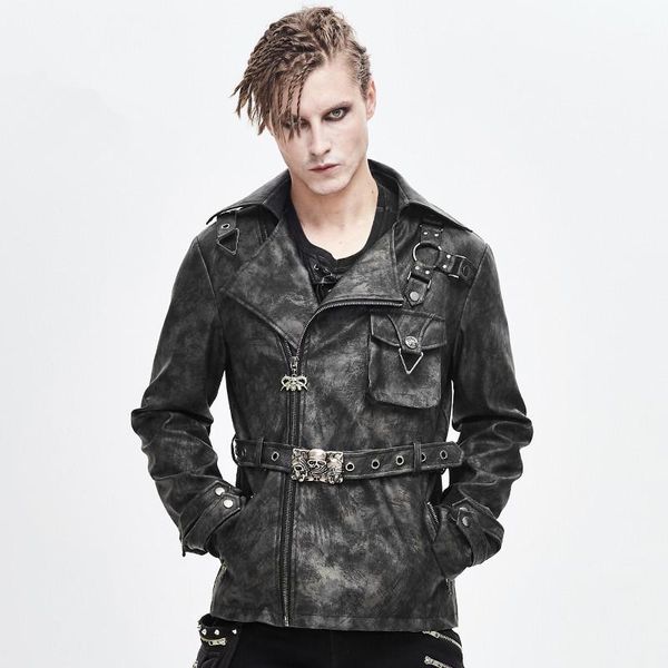 devil fashion men's punk rock short coat personality adjustable waist belt motorcyclethick jackets, Black;brown
devil fashion men's punk rock short coat personality adjustable waist belt motorcyclethick jackets, Black;brown