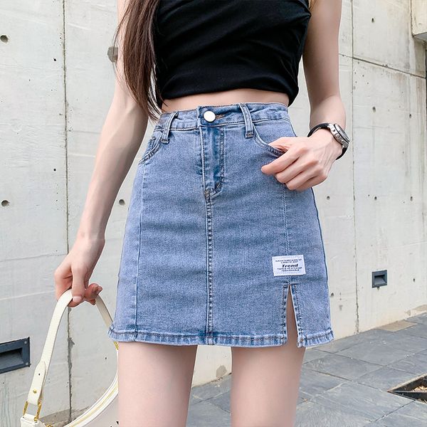 women's jeans split denim skirt summer 2021 high waist blue slim a-line buttock underwear
women's jeans split denim skirt summer 2021 high waist blue slim a-line buttock underwear