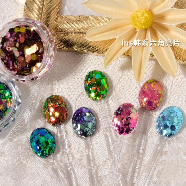 box of korean sequins nail art discoloration color burst big holographic flash 3d flake sequin accessories decorations, Silver;gold
box of korean sequins nail art discoloration color burst big holographic flash 3d flake sequin accessories decorations, Silver;gold