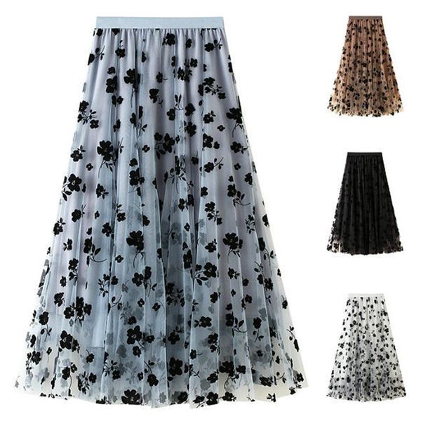 skirts 2021 fashion mid-length mesh skirt black cute clover print for women ladies aic88
skirts 2021 fashion mid-length mesh skirt black cute clover print for women ladies aic88