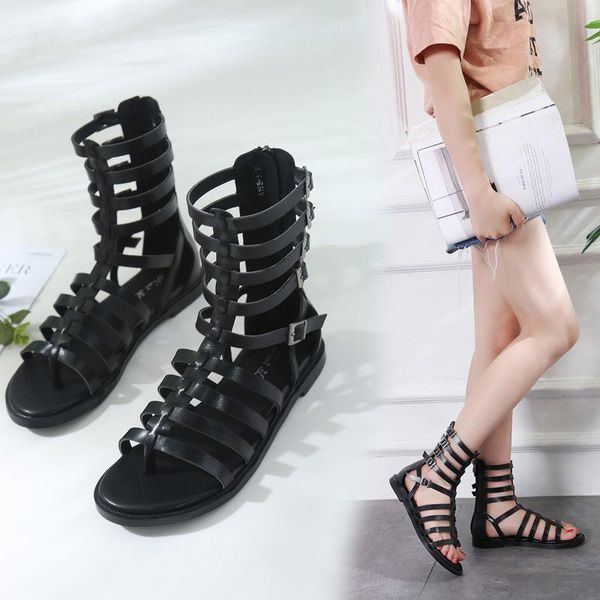 boots spring and summer open 2021 toe fashion versatile back zipper high shoes cool flat bottom roman women's sandals, Black
boots spring and summer open 2021 toe fashion versatile back zipper high shoes cool flat bottom roman women's sandals, Black