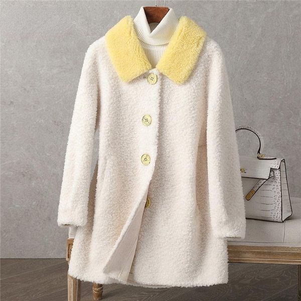 women's fur & faux 2021 autumn winter woman fashion woolen coat female loose shirt ladies turn down collar casual solid jacket q17, Black
women's fur & faux 2021 autumn winter woman fashion woolen coat female loose shirt ladies turn down collar casual solid jacket q17, Black