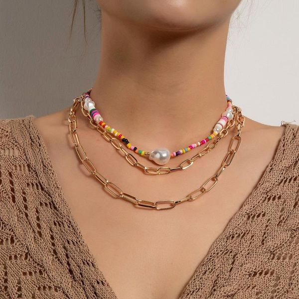 chains beaded necklaces woman multilayer necklace girls fashion multicolor beads chain clavicle elegant hollow out korean alloy collier, Silver
chains beaded necklaces woman multilayer necklace girls fashion multicolor beads chain clavicle elegant hollow out korean alloy collier, Silver