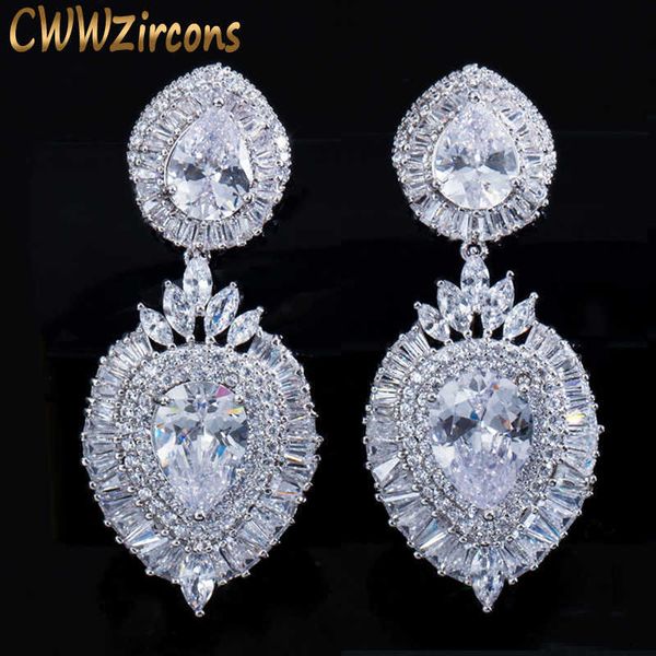 luxurious long big dangle drop women party costume earrings for wedding bridal jewelry gift cz321 210714, Silver
luxurious long big dangle drop women party costume earrings for wedding bridal jewelry gift cz321 210714, Silver