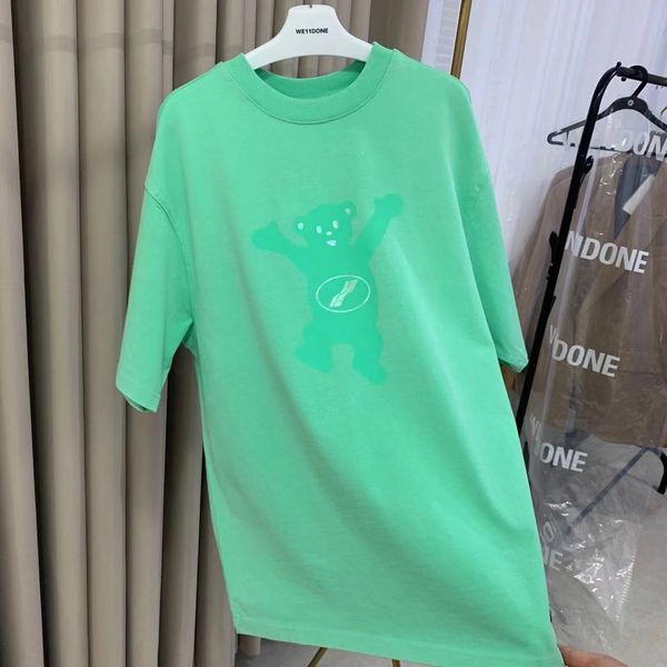 fashion t shirt we11done2021 korean wide mint green loose zipper bear street trendsetter casual short sleeve, White
fashion t shirt we11done2021 korean wide mint green loose zipper bear street trendsetter casual short sleeve, White