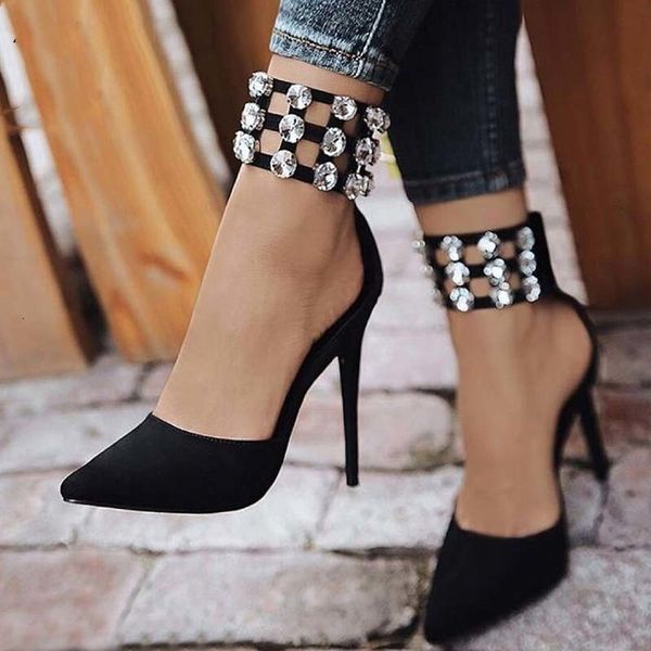 sandals summer pumps women shoes spring thin heel 11.5cm pointed toe crystal buckle party lady wedding jj2f, Black
sandals summer pumps women shoes spring thin heel 11.5cm pointed toe crystal buckle party lady wedding jj2f, Black