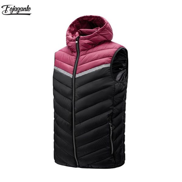 men's vests fojaganto fashion men all-match hooded vest simple section mens color matching casual outerwear male, Black;white
men's vests fojaganto fashion men all-match hooded vest simple section mens color matching casual outerwear male, Black;white