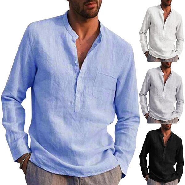men's casual shirts 2021 cotton linen long sleeve mens spring autumn striped slim fit stand collar shirt male clothes plus size 3xl, White;black
men's casual shirts 2021 cotton linen long sleeve mens spring autumn striped slim fit stand collar shirt male clothes plus size 3xl, White;black