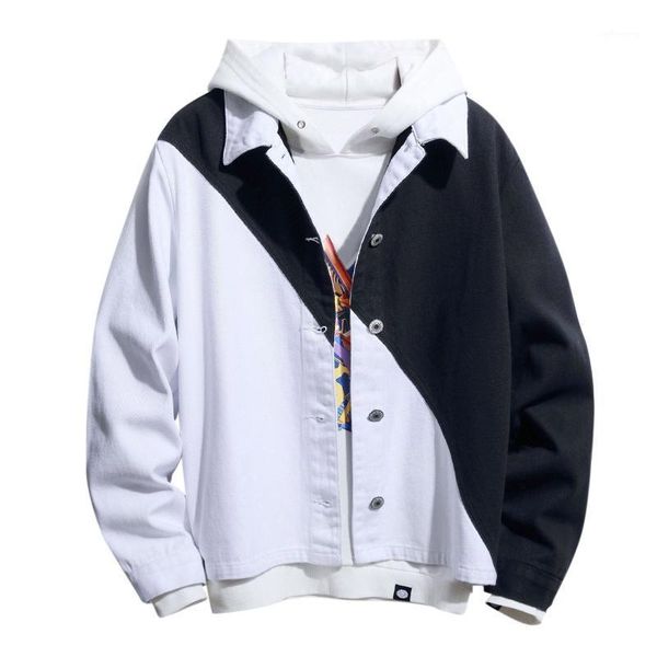 men's jackets mens color block denim lapel jacket men casual long sleeve windbreaker button coat with pocket streetwear cardigan jean j, Black;brown
men's jackets mens color block denim lapel jacket men casual long sleeve windbreaker button coat with pocket streetwear cardigan jean j, Black;brown