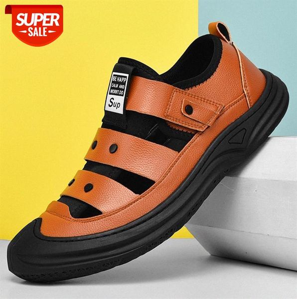 men's sandals beach shoes korean style breathable non-slip hole large size #077a, Black
men's sandals beach shoes korean style breathable non-slip hole large size #077a, Black