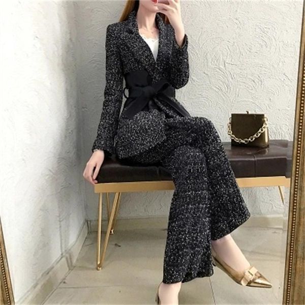 winter woolen suit female autumn fashion temperament + wide leg pants two-piece suits women women's two piece, White
winter woolen suit female autumn fashion temperament + wide leg pants two-piece suits women women's two piece, White