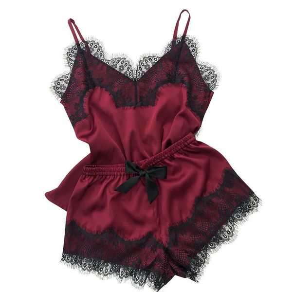 womens sleepwears pajama on for women sleepwear sets pizama damska solid satin nightwear pyjamas summer female ladies underwear, Black;red
womens sleepwears pajama on for women sleepwear sets pizama damska solid satin nightwear pyjamas summer female ladies underwear, Black;red