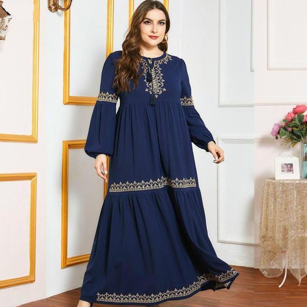 ethnic clothing abaya arab muslim fashion gold thread embroidered long skirt oversized size blue women's abayas for women islamic, Red
ethnic clothing abaya arab muslim fashion gold thread embroidered long skirt oversized size blue women's abayas for women islamic, Red