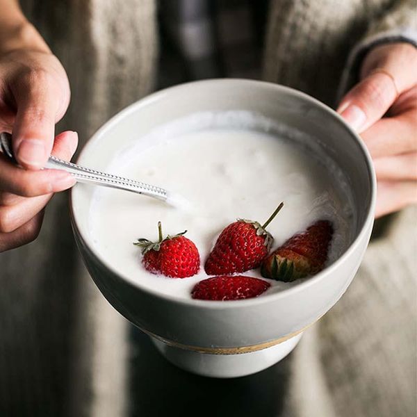 mugs creative oatmeal breakfast cup with spoon milk ceramic fruit cake household
