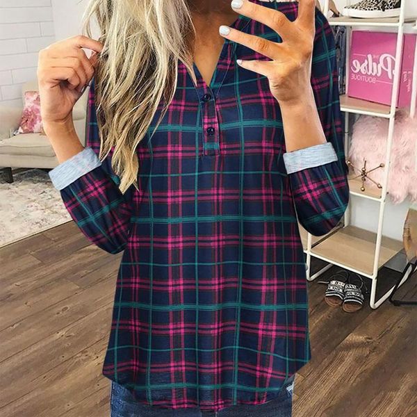 women's blouses & shirts women and 2021 5xl plus size casual blouse long sleeve plaid shirt slim ropa mujer elegante, White
women's blouses & shirts women and 2021 5xl plus size casual blouse long sleeve plaid shirt slim ropa mujer elegante, White