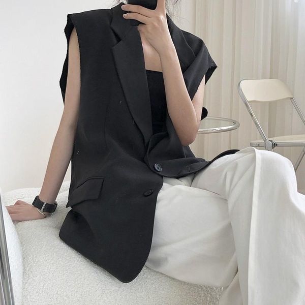 spring blogger fashion plus size loose women casual single breasted sleeveless vest oversized blazers and jackets women's suits &, White;black
spring blogger fashion plus size loose women casual single breasted sleeveless vest oversized blazers and jackets women's suits &, White;black